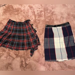 Two vintage short skirts